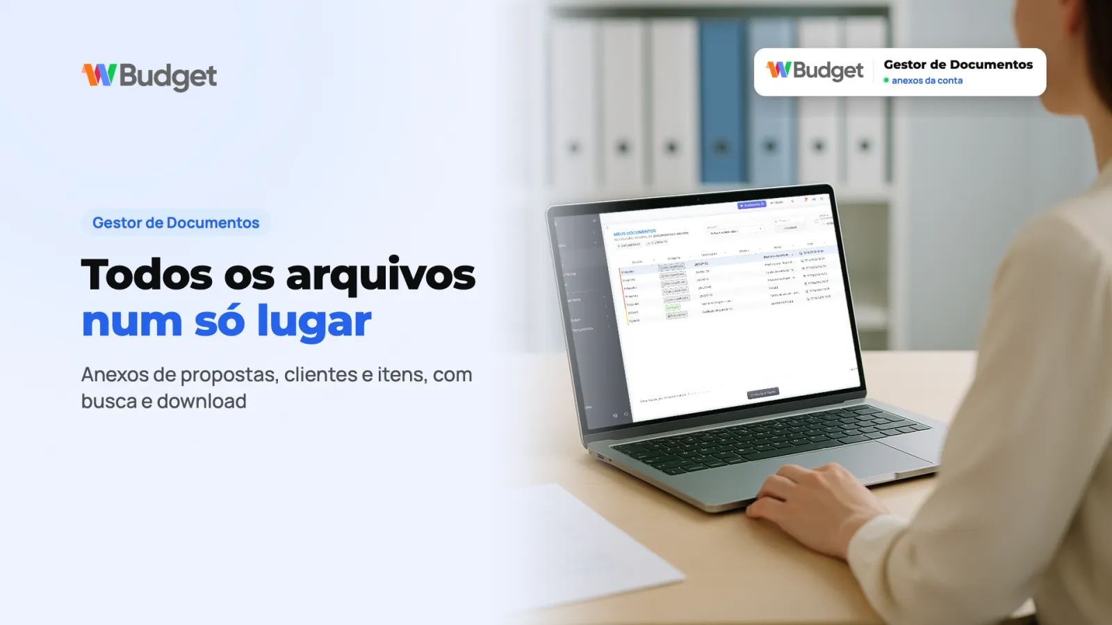 Gestor de Documentos: Todos os documentos e anexos da conta num lugar só.