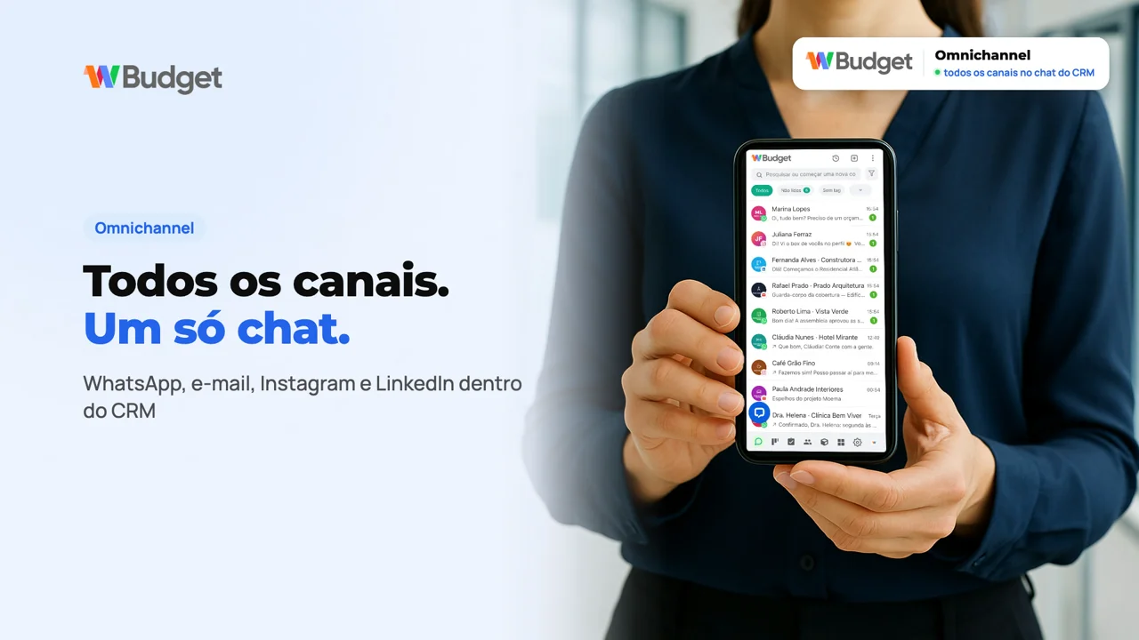 Vídeo: Todos os canais num só chat, dentro do CRM: Omnichannel do WBudget